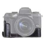 Base d'étui demi-boîtier en cuir PU avec filetage 1/4 pouce pour Canon EOS M5, pour Canon M5