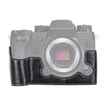 Étui demi-dos en cuir PU avec filetage 1/4 pouce pour appareil photo FUJIFILM X-H1