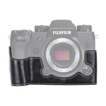 Étui demi-dos en cuir PU avec filetage 1/4 pouce pour appareil photo FUJIFILM X-H1