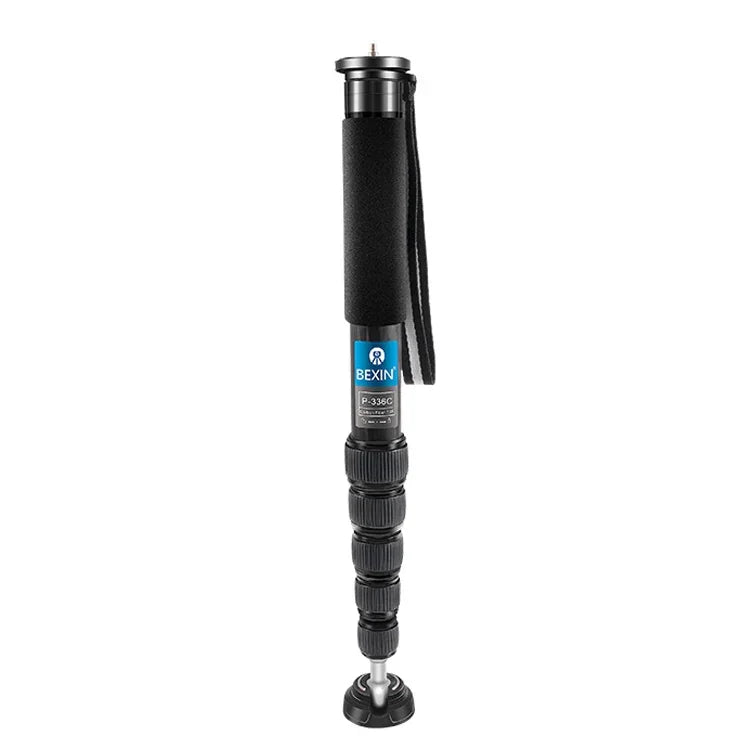 BEXIN P336C Monopode en fibre de carbone pour appareil photo, support de voyage pour selfies en direct, P336C