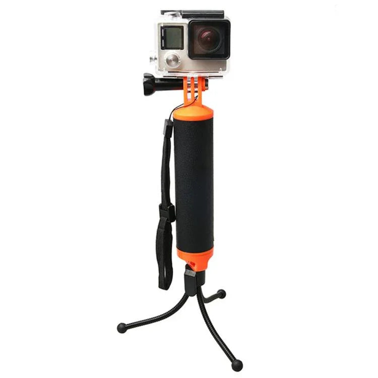 Poignée flottante avec support pour trépied et sangle anti-perte réglable pour GoPro, Insta360, DJI et autres caméras d'action, support pour trépied