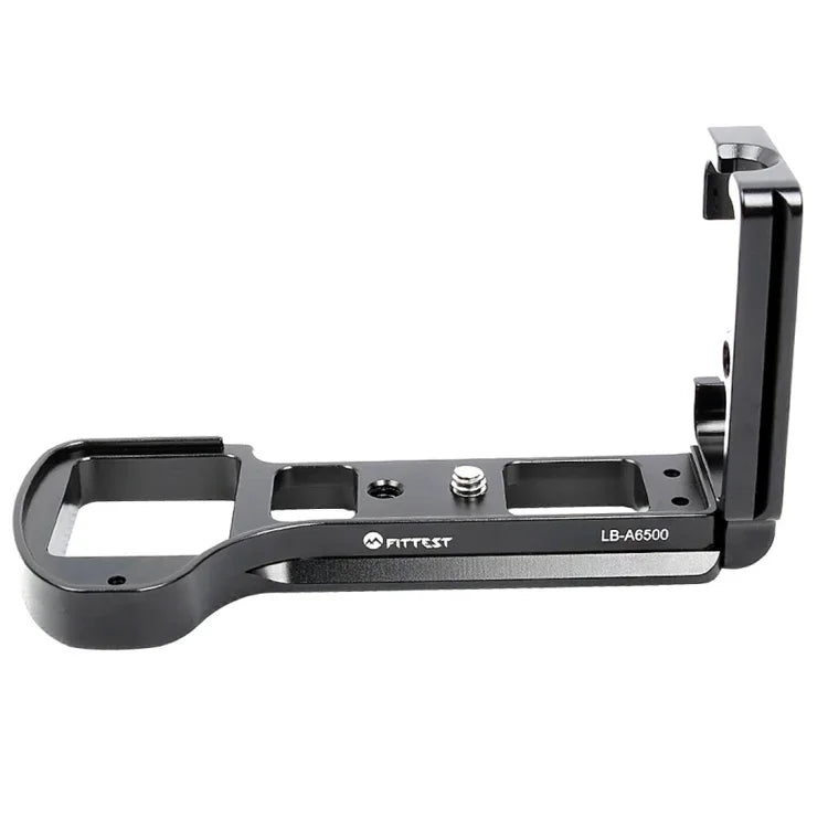 Support de fixation rapide en L FITTEST LB-A6500 pour prise de vue verticale avec rotule métallique pour appareil photo Sony ILCE-6500 (A6500).