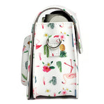 Étui de protection en cuir PU à motif cactus flamant rose pour appareil photo FUJIFILM Instax Mini 7S / 7C, motif cactus flamant rose