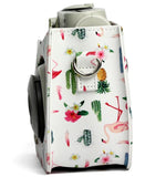 Étui de protection en cuir PU à motif cactus flamant rose pour appareil photo FUJIFILM Instax Mini 7S / 7C, motif cactus flamant rose