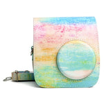 Étui de protection en cuir PU à motif peinture à l'huile arc-en-ciel pour appareil photo FUJIFILM Instax Mini 7S / 7C, motif peinture à l'huile arc-en-ciel