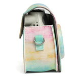 Étui de protection en cuir PU à motif peinture à l'huile arc-en-ciel pour appareil photo FUJIFILM Instax Mini 7S / 7C, motif peinture à l'huile arc-en-ciel