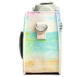 Étui de protection en cuir PU à motif peinture à l'huile arc-en-ciel pour appareil photo FUJIFILM Instax Mini 7S / 7C, motif peinture à l'huile arc-en-ciel