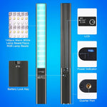 LUXCeO P6 Bâton lumineux LED RGB multicolore pour photos et vidéos, portable, contrôle par application, éclairage d'appoint LED couleur, P6