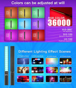 LUXCeO P6 Bâton lumineux LED RGB multicolore pour photos et vidéos, portable, contrôle par application, éclairage d'appoint LED couleur, P6