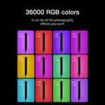LUXCeO P6 Bâton lumineux LED RGB multicolore pour photos et vidéos, portable, contrôle par application, éclairage d'appoint LED couleur, P6