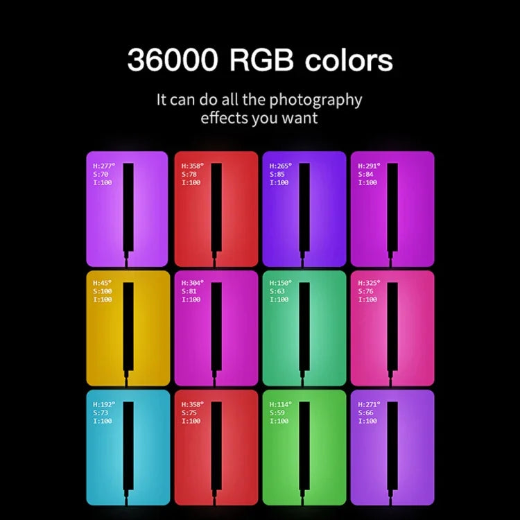 LUXCeO P6 Bâton lumineux LED RGB multicolore pour photos et vidéos, portable, contrôle par application, éclairage d'appoint LED couleur, P6