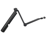 Monopode 3 en 1 + perche à selfie avec fixation magique pour GoPro, Insta360, DJI et autres caméras d'action, longueur : 24,5-63 cm (noir)