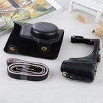 Étui intégral en cuir PU avec bandoulière pour appareil photo Samsung Galaxy EK-GC100 / EK-GC110 / EK-GC200, pour appareil photo Samsung Galaxy EK-GC200, pour appareil photo Samsung Galaxy EK-GC100