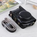 Étui intégral en cuir PU avec bandoulière pour appareil photo Samsung Galaxy EK-GC100 / EK-GC110 / EK-GC200, pour appareil photo Samsung Galaxy EK-GC200, pour appareil photo Samsung Galaxy EK-GC100