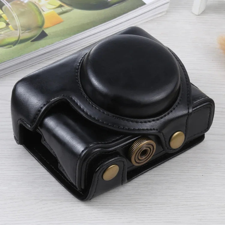 Étui intégral en cuir PU pour appareil photo Sony ZV-1
