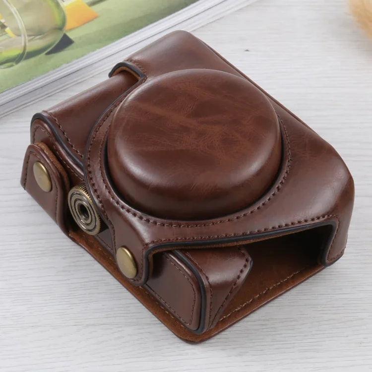 Étui intégral en cuir PU pour appareil photo Sony ZV-1