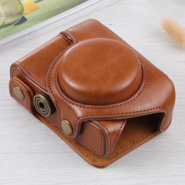 Étui intégral en cuir PU pour appareil photo Sony ZV-1