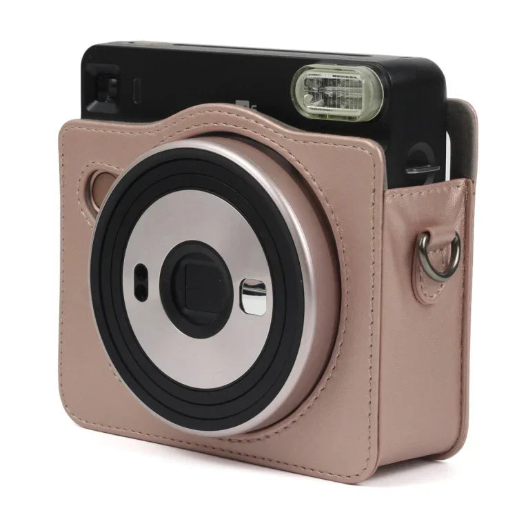 Étui en cuir PU nacré pour appareil photo FUJIFILM Instax SQUARE SQ6, avec bandoulière réglable, SQ6