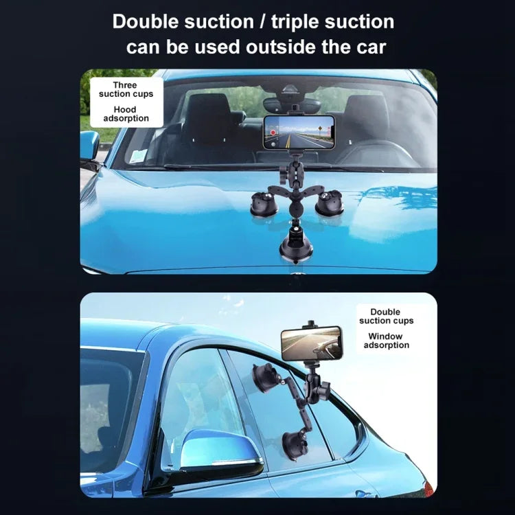 Support de téléphone à bras articulé à ventouse unique, bras magique à ventouse unique