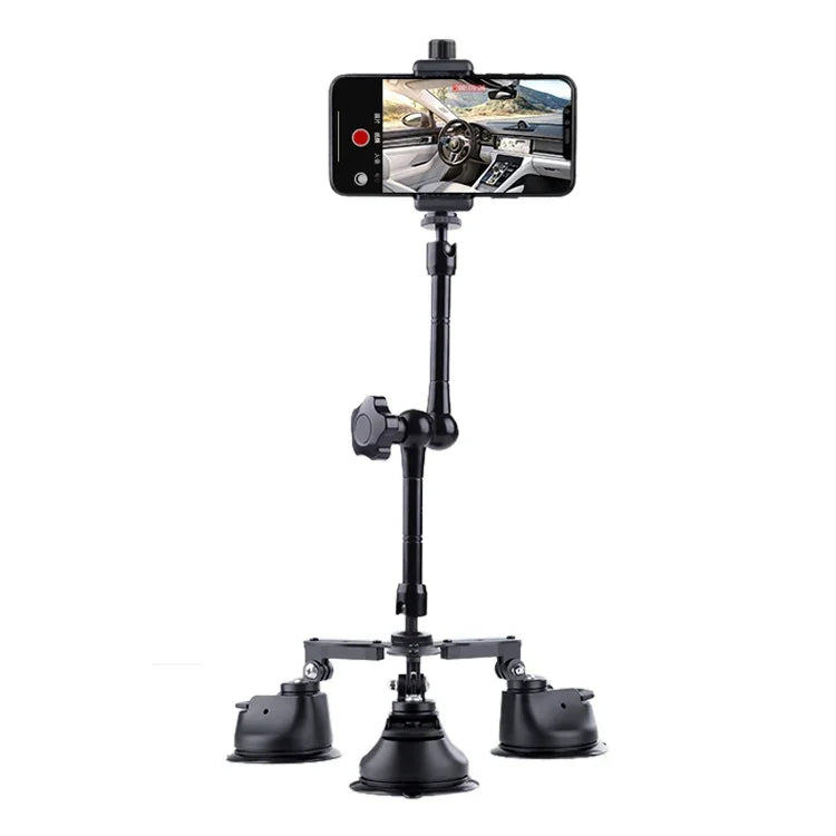 Support de téléphone à bras articulé à ventouse à trois pieds, bras articulé à ventouse à trois pieds