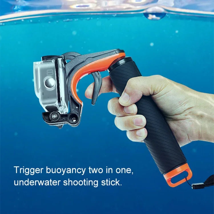 Déclencheur + poignée flottante, bâton de flottaison pour plongée avec dragonne anti-perte réglable, vis et clé pour GoPro HERO8 Black