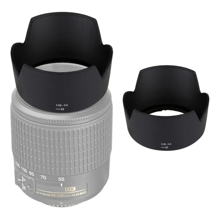 Pare-soleil HB-34 pour objectif Nikon 55-200 mm f/4-5.6 G ED, HB-34