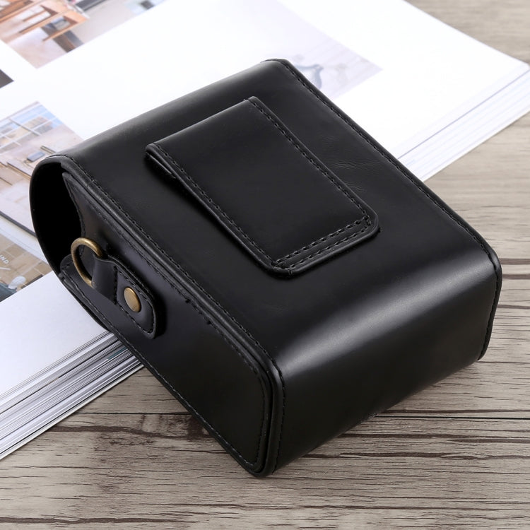 Étui en cuir PU avec boucle de verrouillage pour appareil photo, avec dragonne et sangle de cou, pour Canon G7X II / G9X Mark II, Sony RX100 / M2, Pour RX100, Pour G7X II