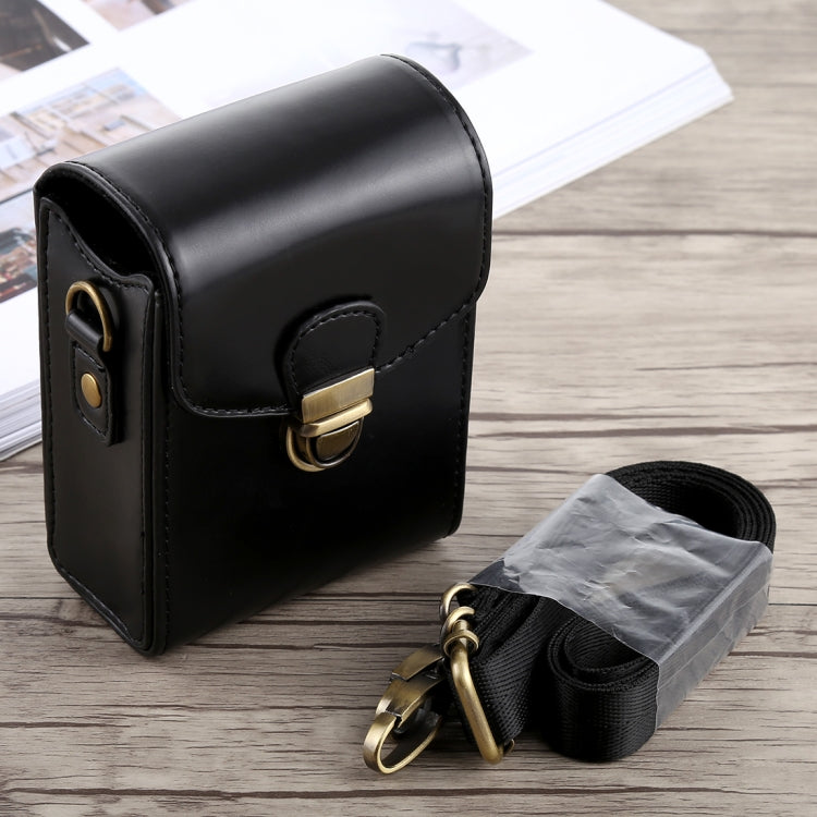 Étui en cuir PU avec boucle de verrouillage pour appareil photo, avec dragonne et sangle de cou, pour Canon G7X II / G9X Mark II, Sony RX100 / M2, Pour RX100, Pour G7X II