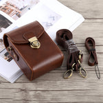 Étui en cuir PU avec boucle de verrouillage pour appareil photo, avec dragonne et sangle de cou, pour Canon G7X II / G9X Mark II, Sony RX100 / M2, Pour RX100, Pour G7X II