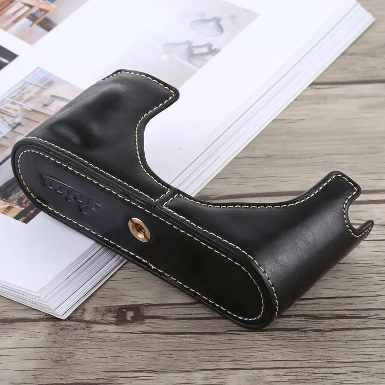 Étui demi-boîtier en cuir PU avec filetage 1/4 pouce pour Leica M9