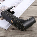 Étui demi-boîtier en cuir PU avec filetage 1/4 pouce pour Leica M9