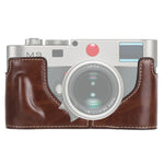 Étui demi-boîtier en cuir PU avec filetage 1/4 pouce pour Leica M9