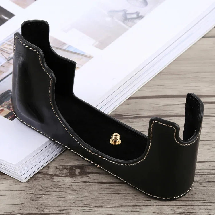Base d'étui demi-boîtier en cuir PU avec filetage 1/4 pouce pour Leica M10