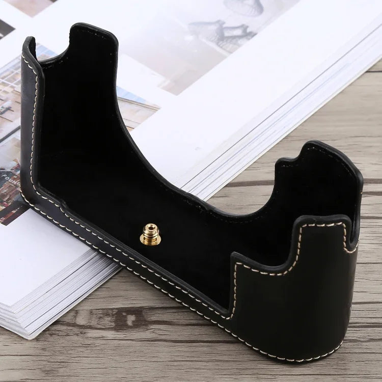 Base d'étui demi-boîtier en cuir PU avec filetage 1/4 pouce pour Leica M10
