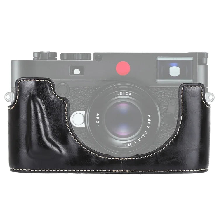 Base d'étui demi-boîtier en cuir PU avec filetage 1/4 pouce pour Leica M10