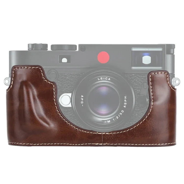 Base d'étui demi-boîtier en cuir PU avec filetage 1/4 pouce pour Leica M10
