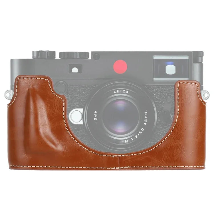 Base d'étui demi-boîtier en cuir PU avec filetage 1/4 pouce pour Leica M10