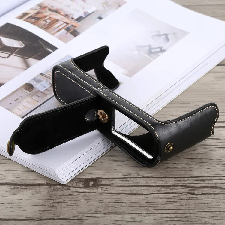 Étui demi-dos en cuir PU avec filetage 1/4 pouce pour appareil photo FUJIFILM X100F