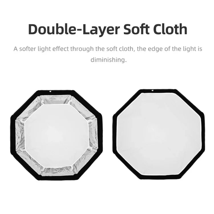 Diffuseur parabolique octogonal TRIOPO KS90 90 cm avec poignée de fixation pour flash Speedlite, KS90