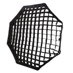 Boîte à lumière octogonale à grille nid d'abeille TRIOPO S90, diamètre 90 cm, réflecteur et diffuseur pour flash cobra de studio.