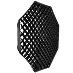 Réflecteur/diffuseur octogonal à grille nid d'abeille TRIOPO S120, diamètre 120 cm, pour flash cobra de studio.