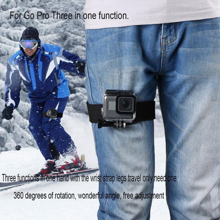 Support rotatif à 360° GP278 3 en 1 pour mains, poignets, bras et jambes, compatible avec GoPro, Insta360, DJI et autres caméras d'action, GP278