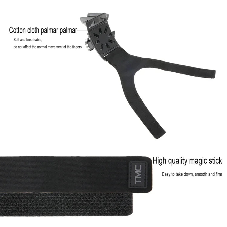 Support rotatif à 360° GP278 3 en 1 pour mains, poignets, bras et jambes, compatible avec GoPro, Insta360, DJI et autres caméras d'action, GP278