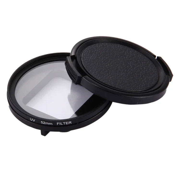 Filtre UV rond 3 en 1 de 52 mm avec capuchon pour GoPro HERO7 Black/6/5, lentille UV de 52 mm