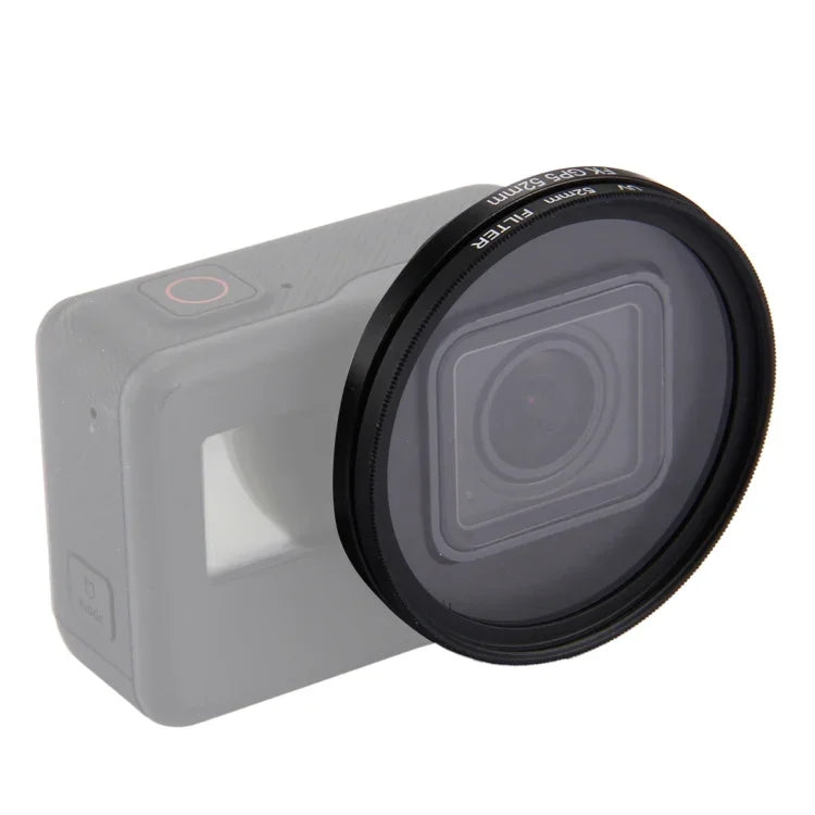 Filtre UV rond 3 en 1 de 52 mm avec capuchon pour GoPro HERO7 Black/6/5, lentille UV de 52 mm