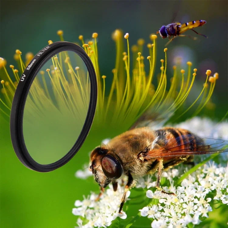 Filtre UV rond 3 en 1 58 mm avec capuchon pour GoPro HERO7 Black/6/5, lentille UV 58 mm