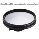 Filtre CPL rond 3 en 1 58 mm avec capuchon pour GoPro HERO7 Black/6/5, lentille CPL 58 mm