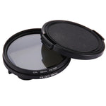 Filtre CPL rond 3 en 1 58 mm avec capuchon pour GoPro HERO7 Black/6/5, lentille CPL 58 mm
