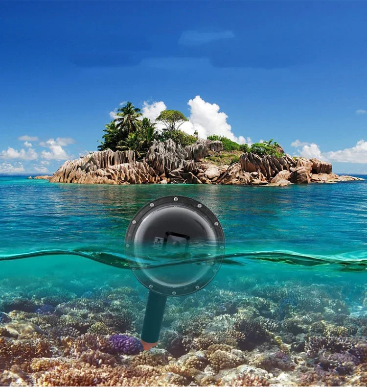 Déclencheur + cache transparent pour objectif dôme + poignée flottante, bâton de plongée avec dragonne anti-perte réglable, vis et clé pour GoPro HERO7/6/5, cache transparent + poignée