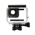 Boîtier étanche pour GoPro HERO6/5 + couvercle arrière creux avec fixation de base à boucle et vis, boîtier étanche